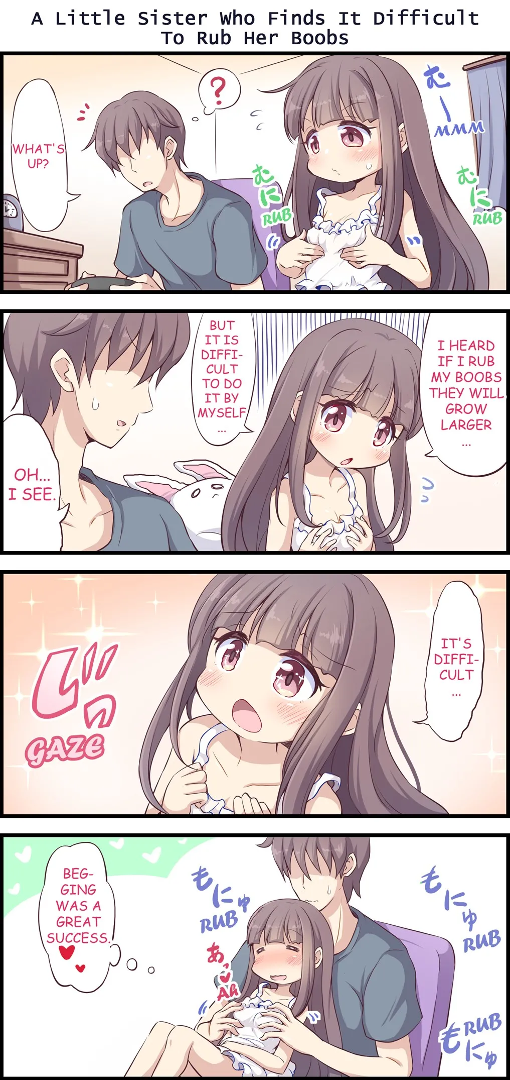 A Little Sister Who Tries to Be Sneaky About Using Her Big Brother to Masturbate porn comic picture 33