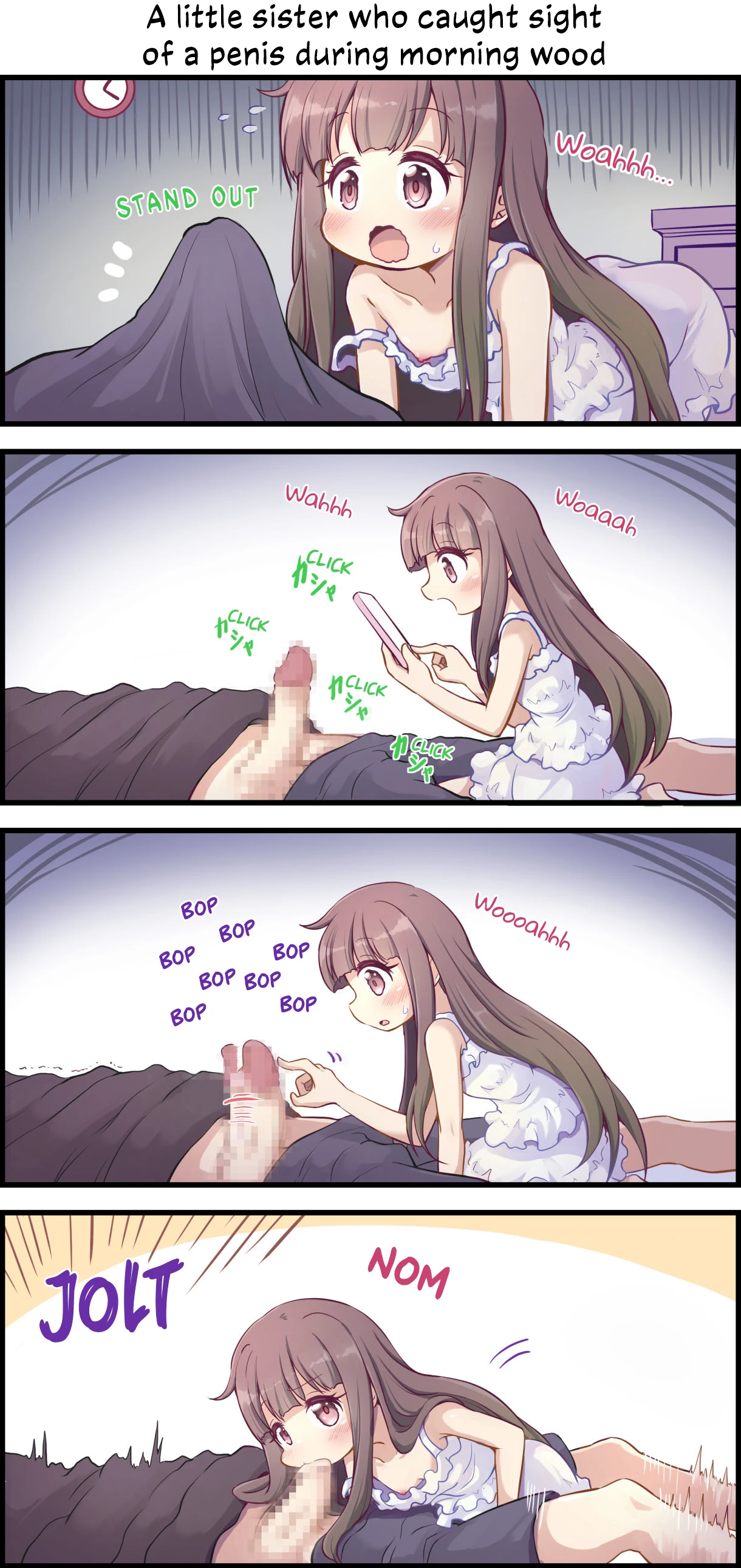 A Little Sister Who Tries to Be Sneaky About Using Her Big Brother to Masturbate porn comic picture 9