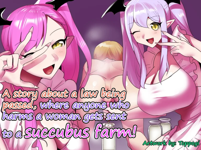 A story about a law being passed, where anyone who harms a woman gets sent to a Succubus farm! porn comic picture 1