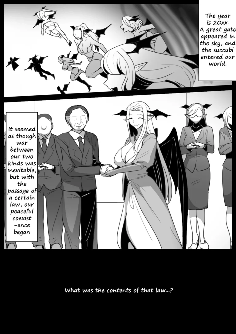 A story about a law being passed, where anyone who harms a woman gets sent to a Succubus farm! porn comic picture 2