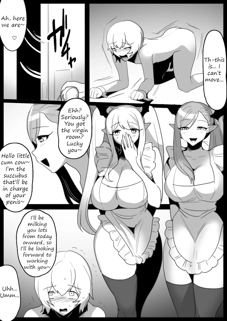 A story about a law being passed, where anyone who harms a woman gets sent to a Succubus farm! porn comic picture 7
