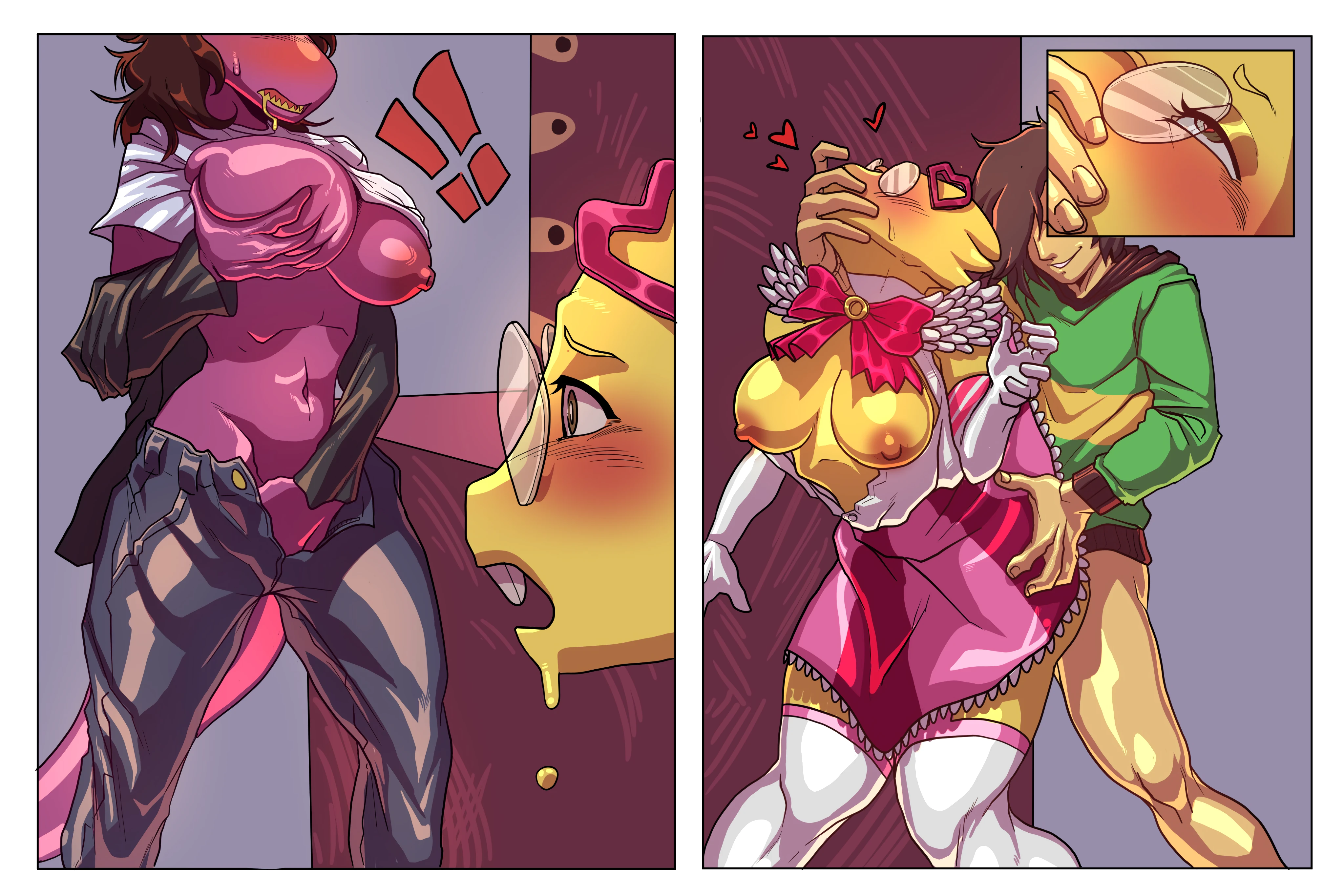Alphys x Kris x Susie porn comic picture 4