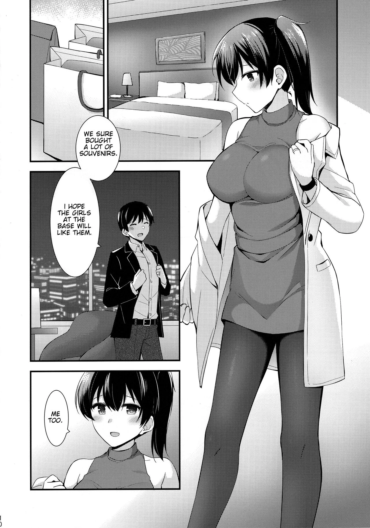 An overnight hotel date with Kaga porn comic picture 11
