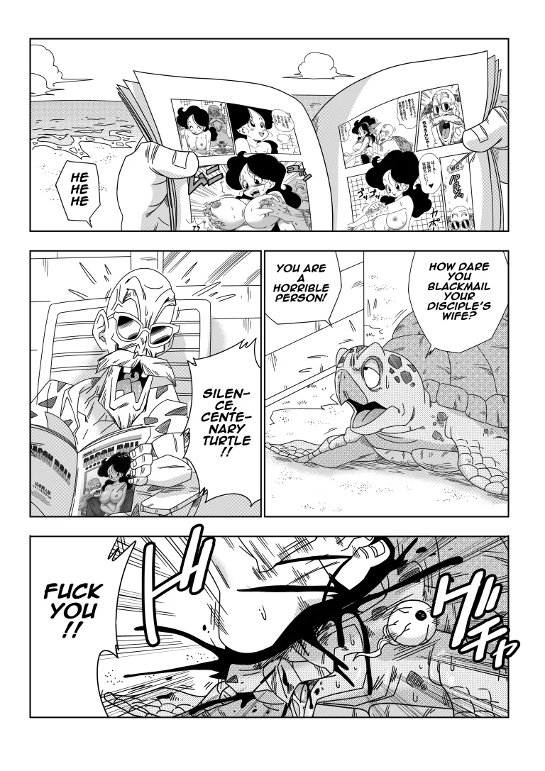 Android 18 vs Master Roshi porn comic picture 30
