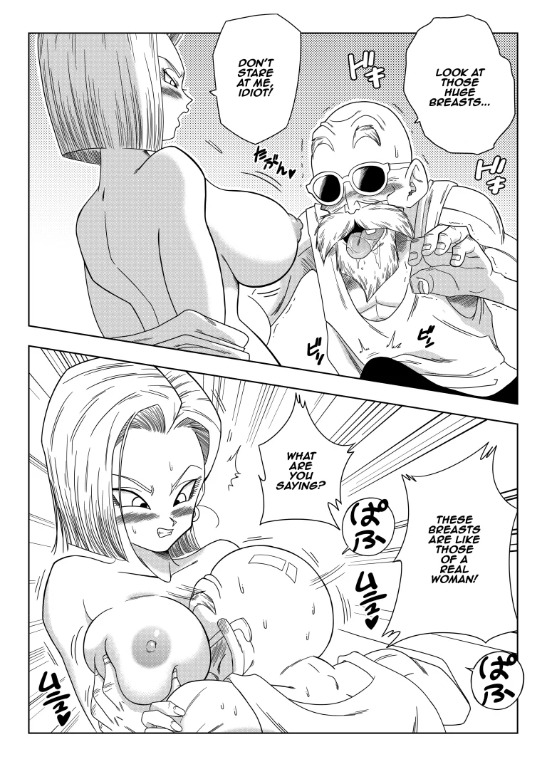 Android 18 vs Master Roshi porn comic picture 7
