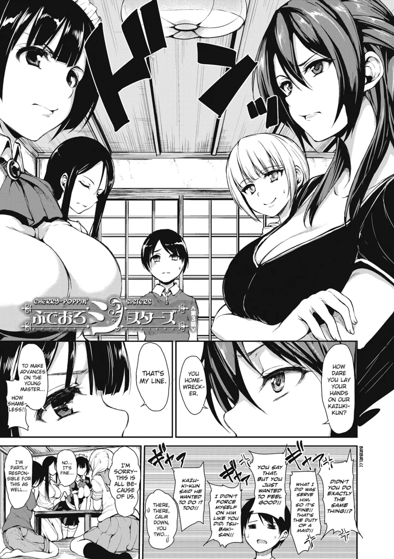 At Home Harem Fudeoro Sisters 4 porn comic picture 1