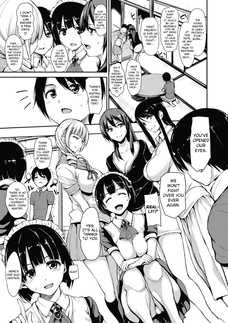 At Home Harem Fudeoro Sisters 4 porn comic picture 3