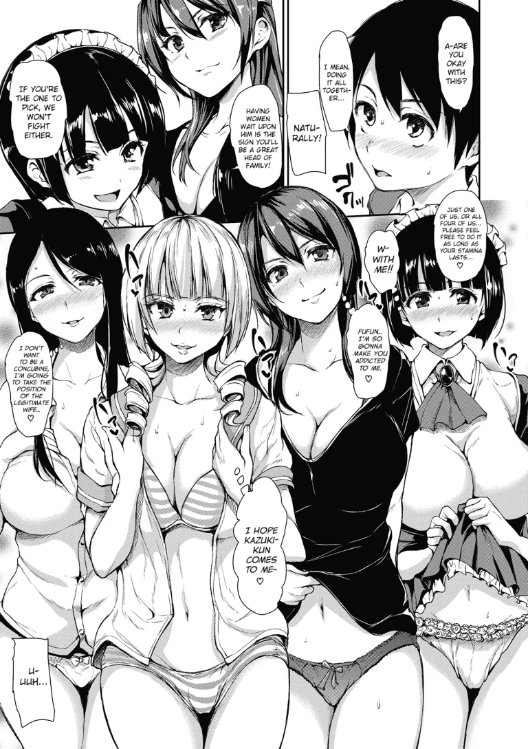 At Home Harem Fudeoro Sisters 4 porn comic picture 5