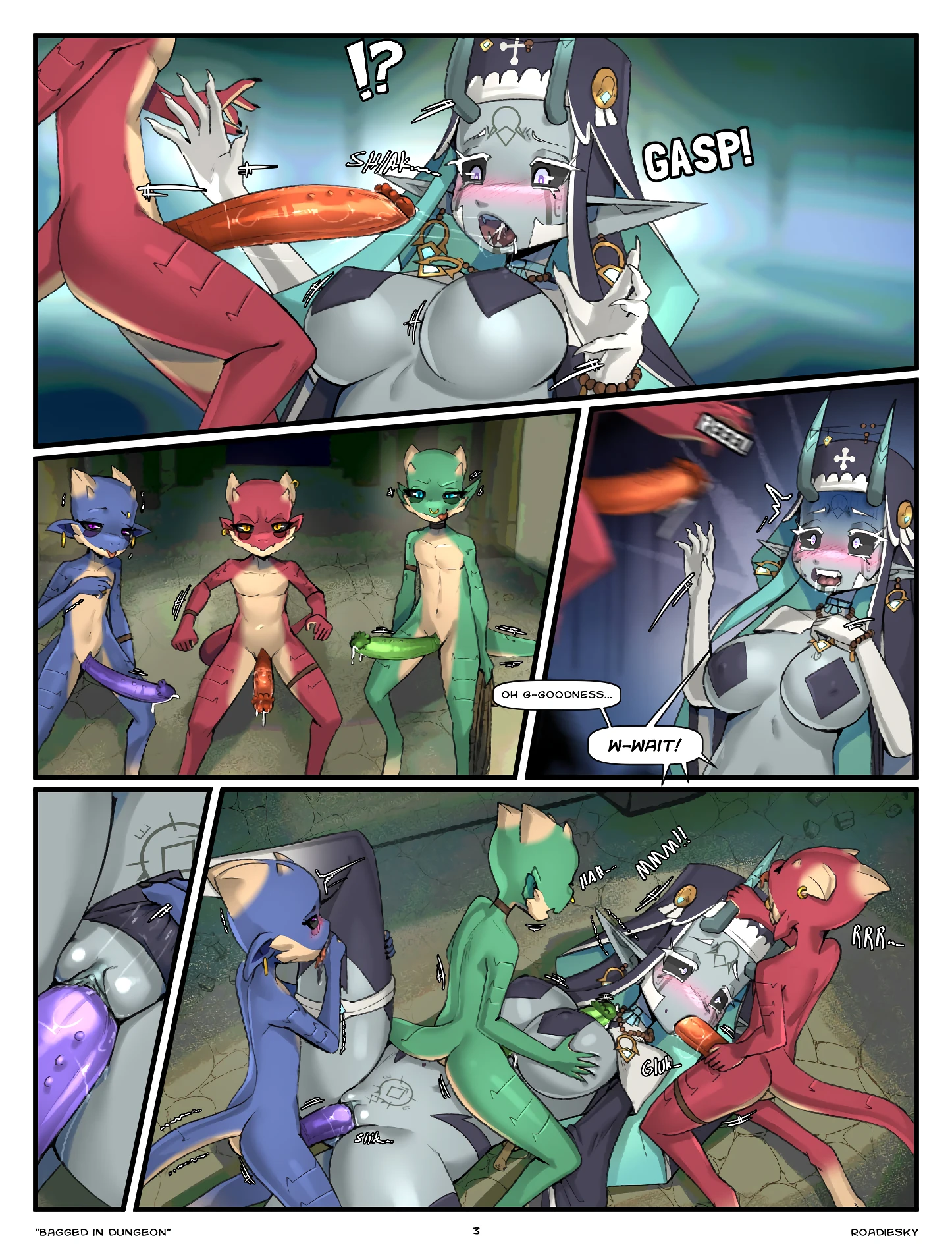 Bagged in Dungeon porn comic picture 4