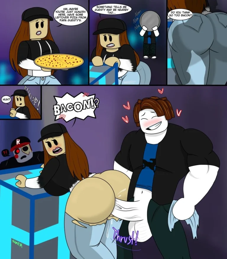 Bakonhair and his Roblox GF porn comic picture 3
