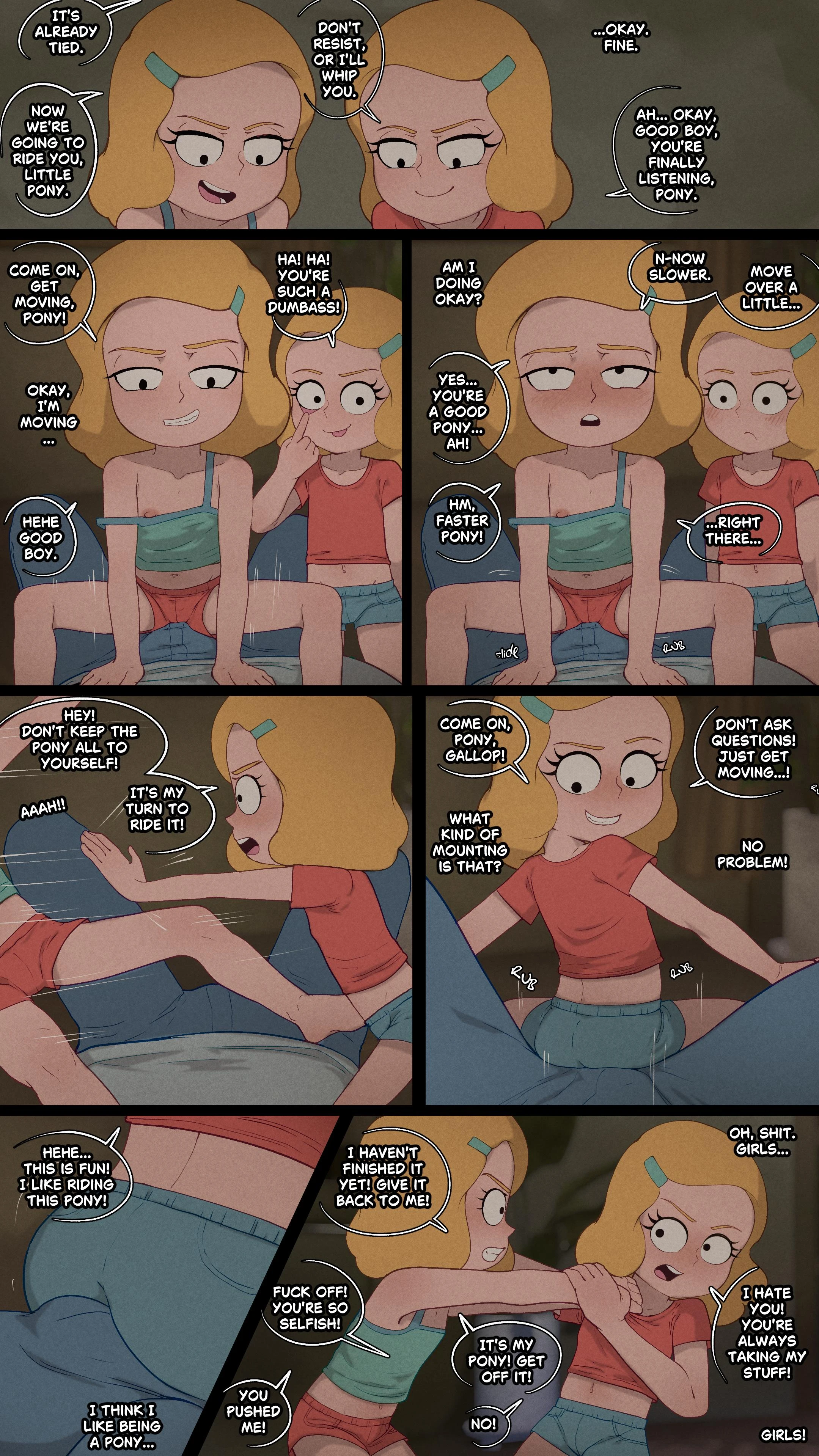 Beth and Beth Play Adult Horsey porn comic picture 2
