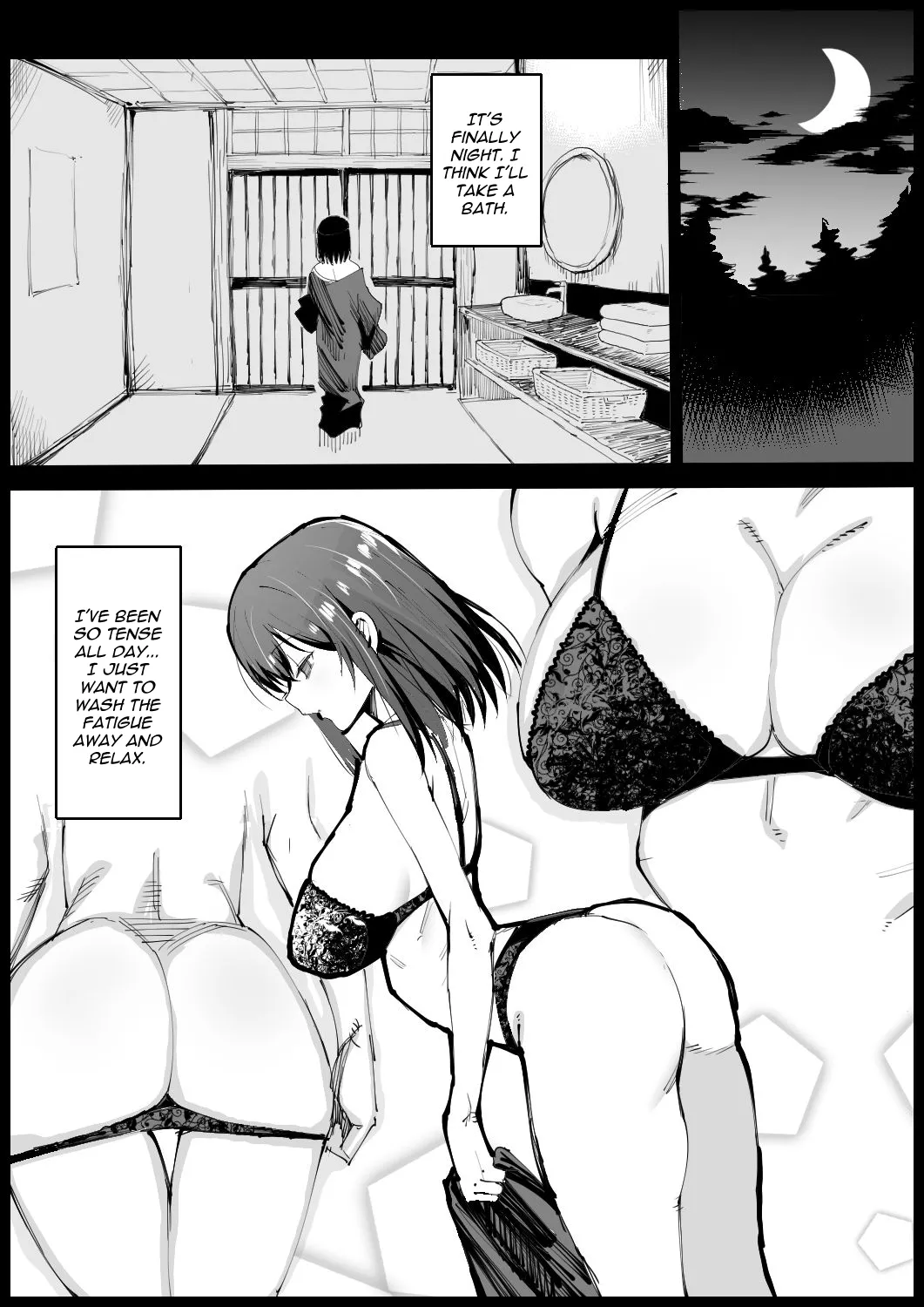Big-Breasted Mother-in-Law Taking a Bath porn comic picture 9