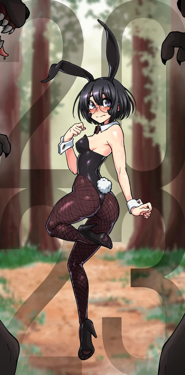 Bunny Alyn being chased by werewolves porn comic picture 1