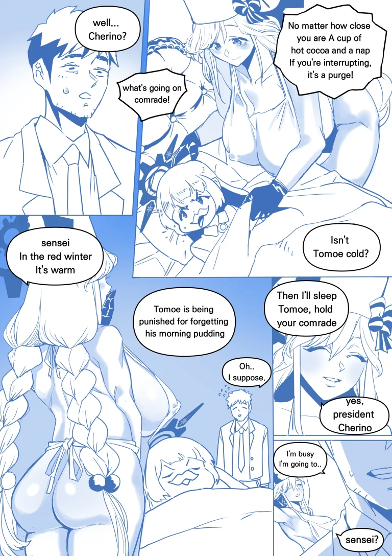 Cherino is going to sleep porn comic picture 1