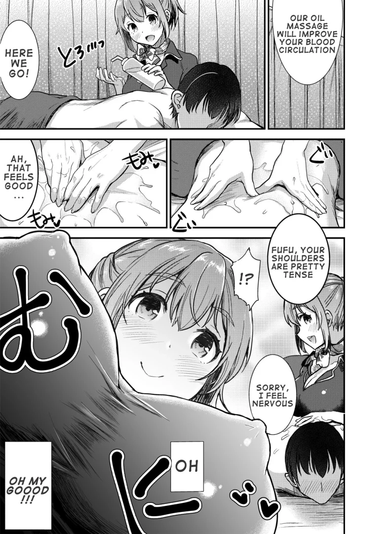 Close Contact with a 148cm, Big-Boobed & Bra-less Therapist | 148cm No Bra & Kyonyuu Therapist to Mitchaku H porn comic picture 4