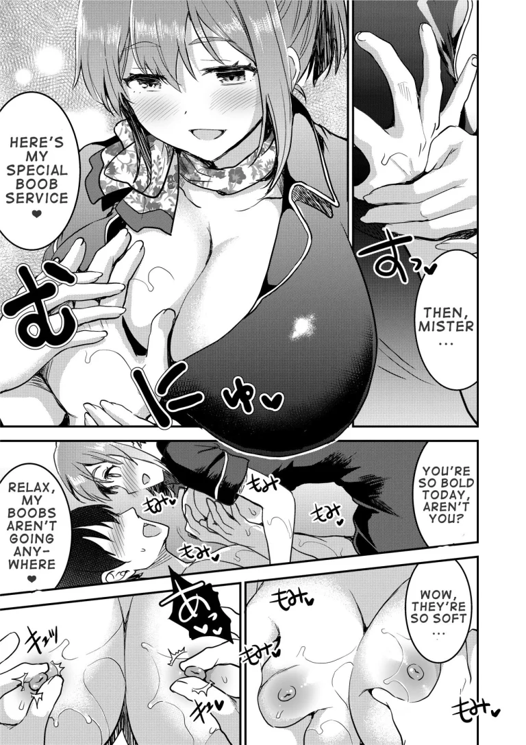 Close Contact with a 148cm, Big-Boobed & Bra-less Therapist | 148cm No Bra & Kyonyuu Therapist to Mitchaku H porn comic picture 8