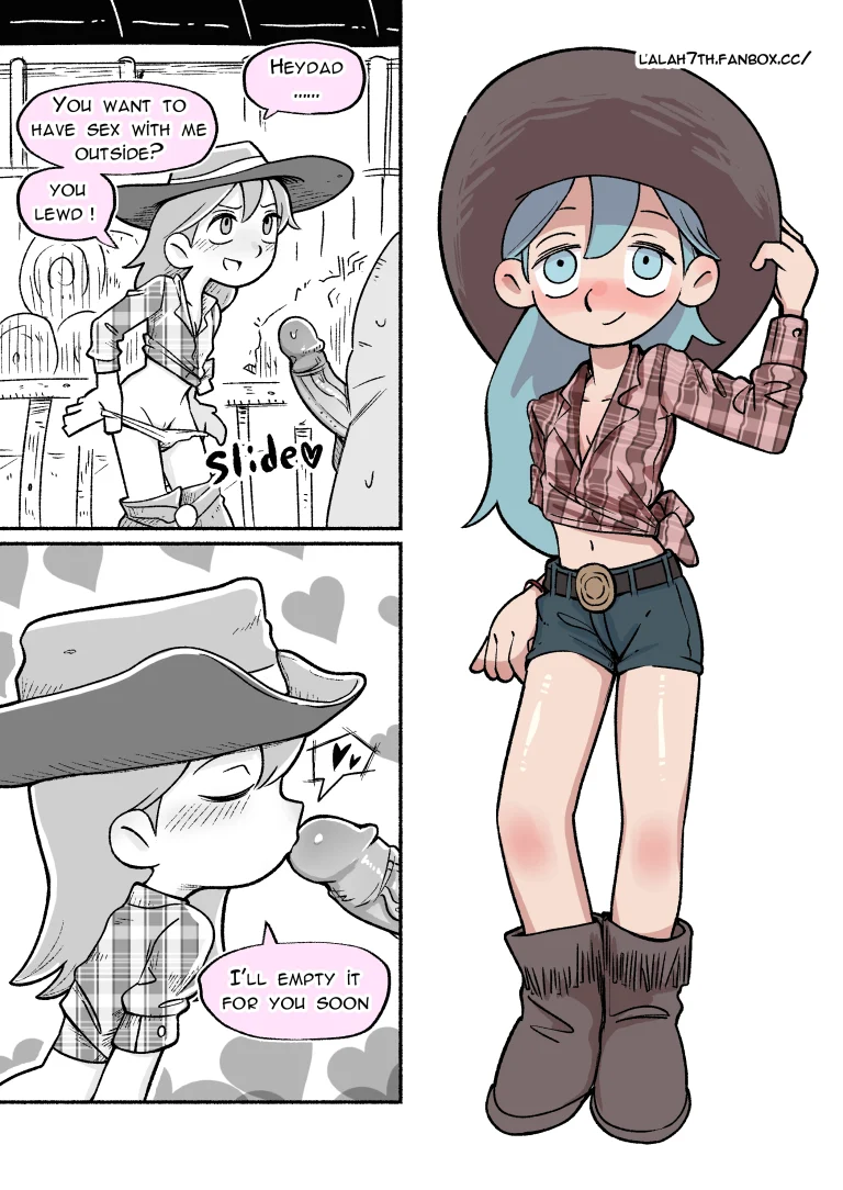 Cowgirl Hilda porn comic picture 1