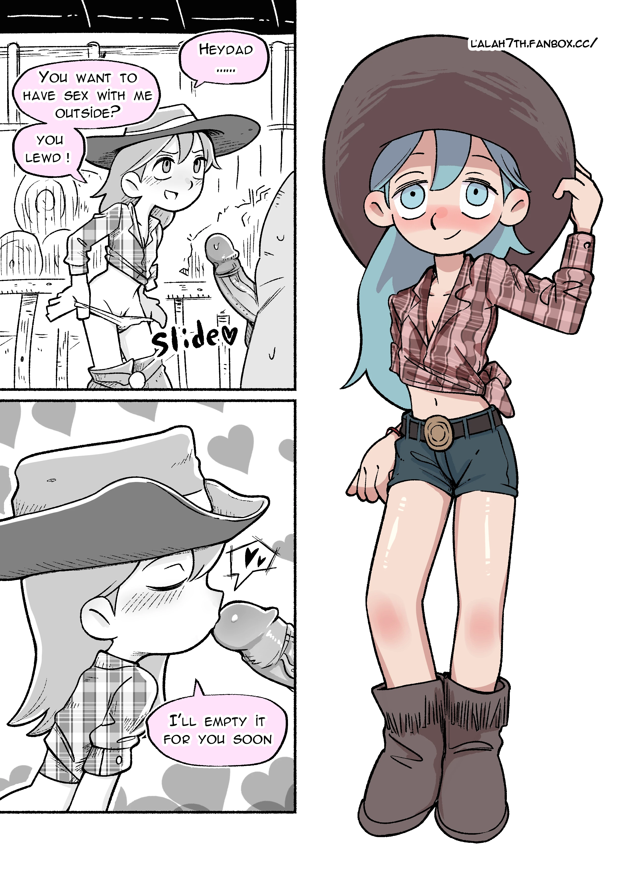 Cowgirl Hilda porn comic picture 1
