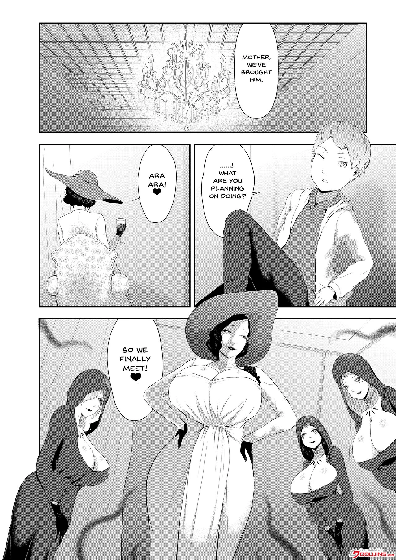 Dimitrescu-sama's Squeezing Out Your Sperm porn comic picture 3