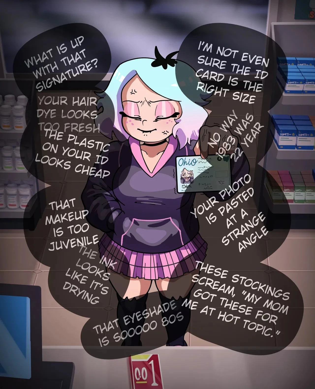 Emberlynn Pinkle tries to buy some condoms porn comic picture 4