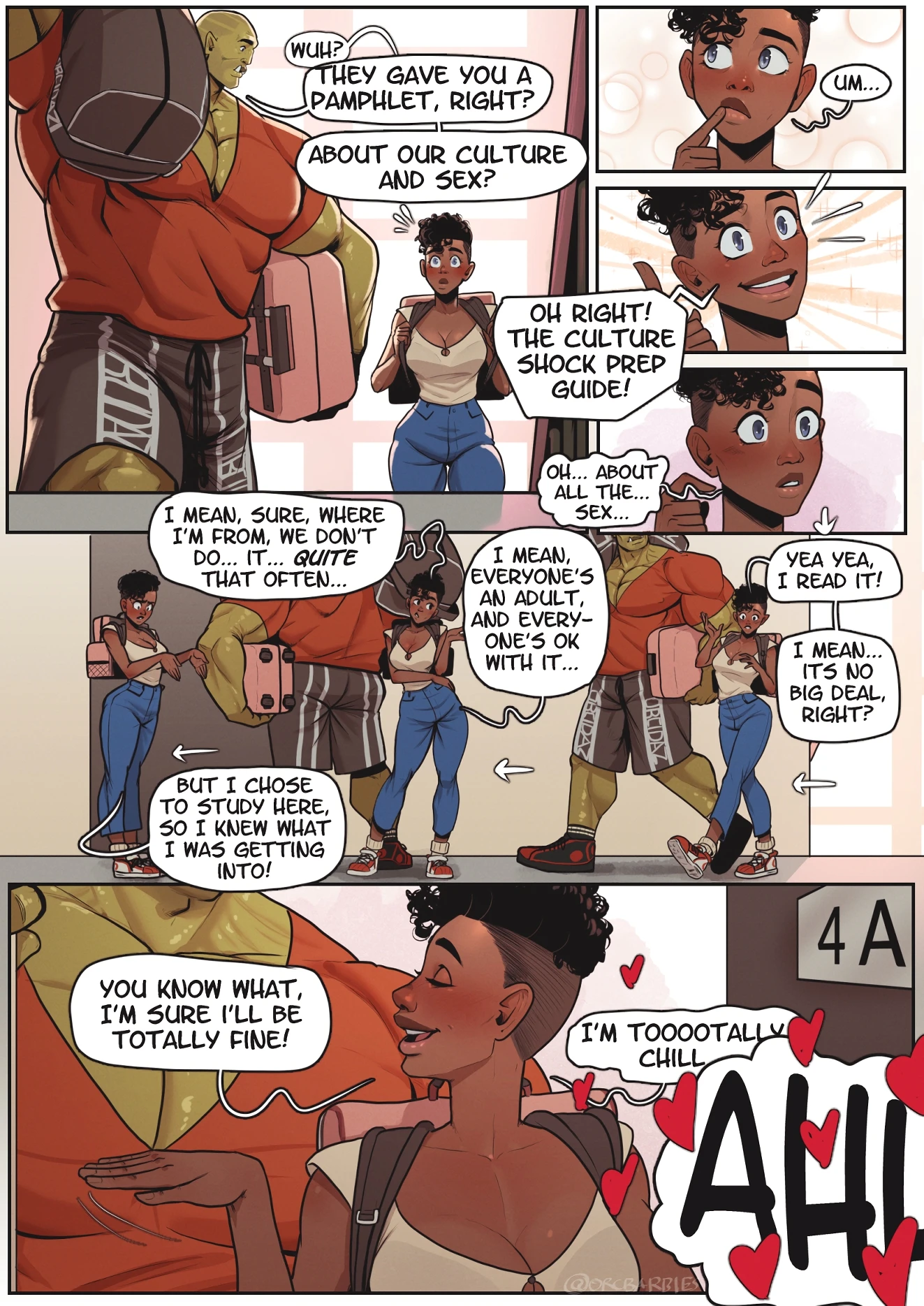 Erika's First Day porn comic picture 8