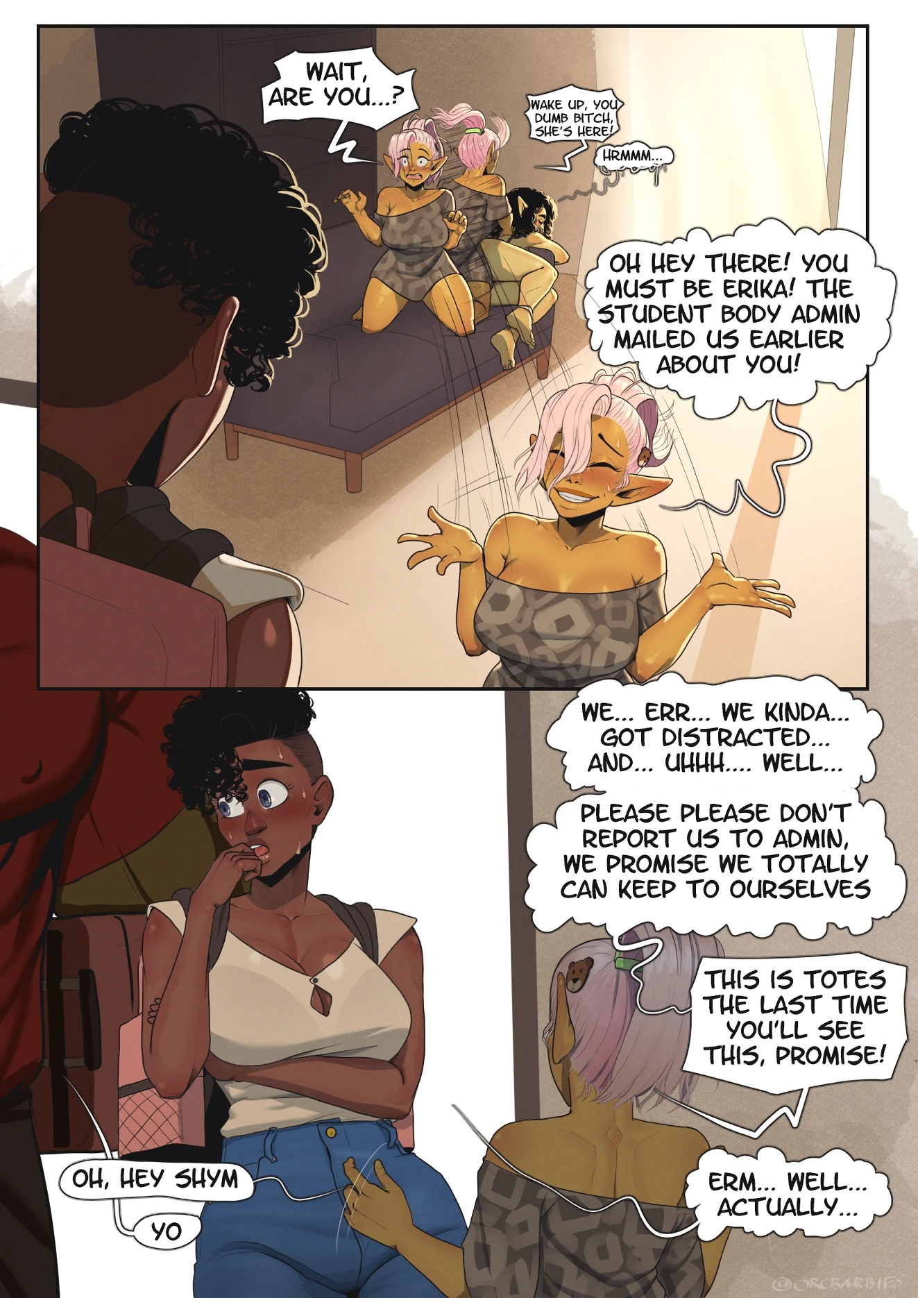 Erika's First Day porn comic picture 9