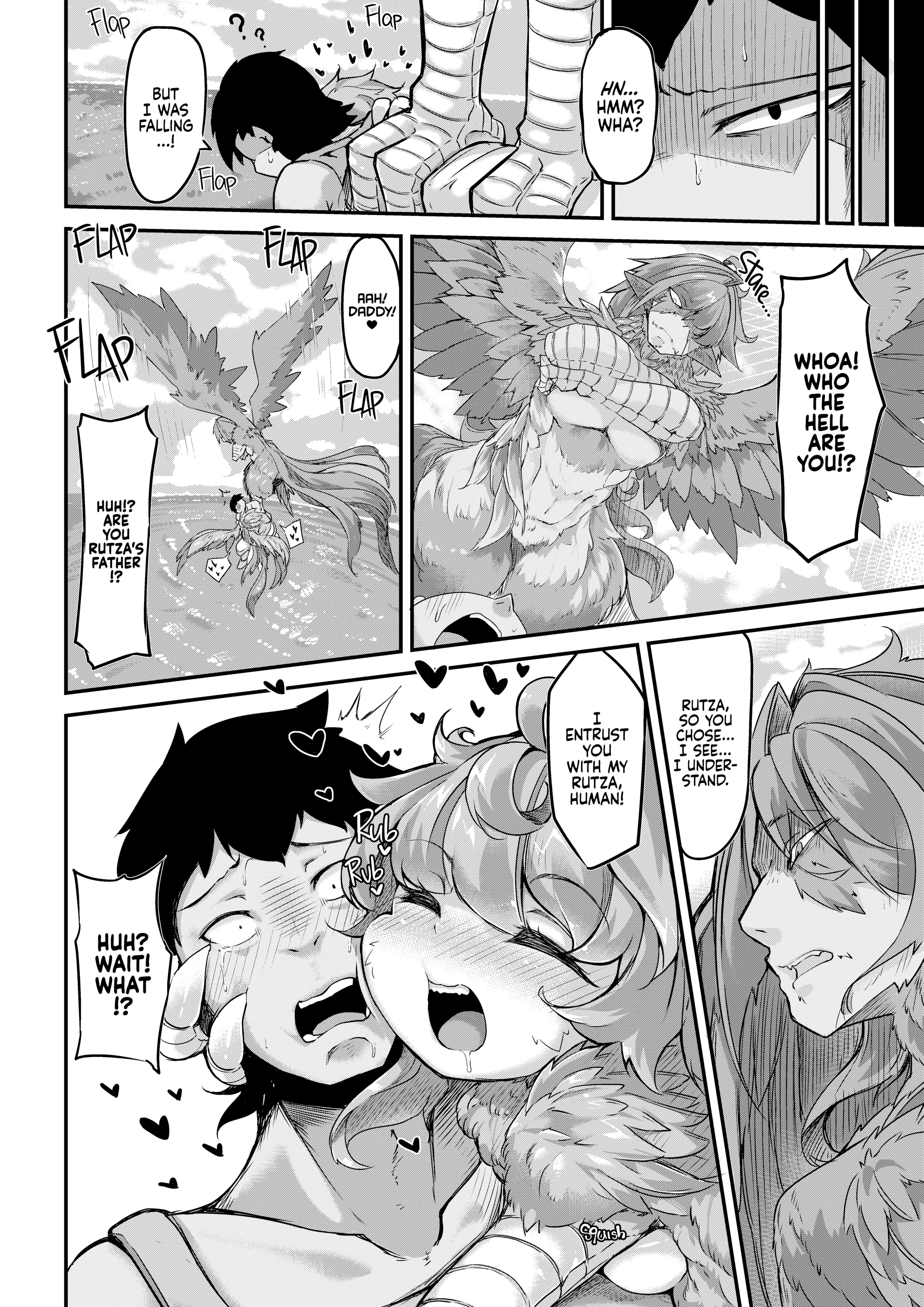 Fisherman and Harpy Girl porn comic picture 21