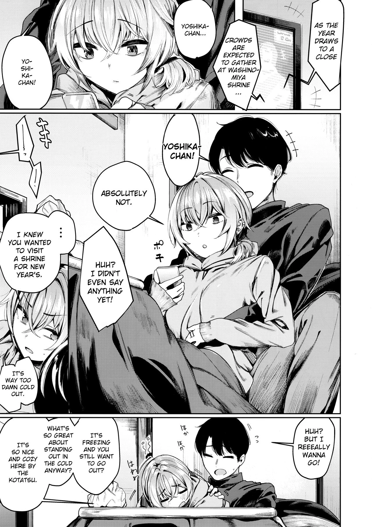 Furyou-chan to kotatsu de nukunuku suru oomisoka porn comic picture 3