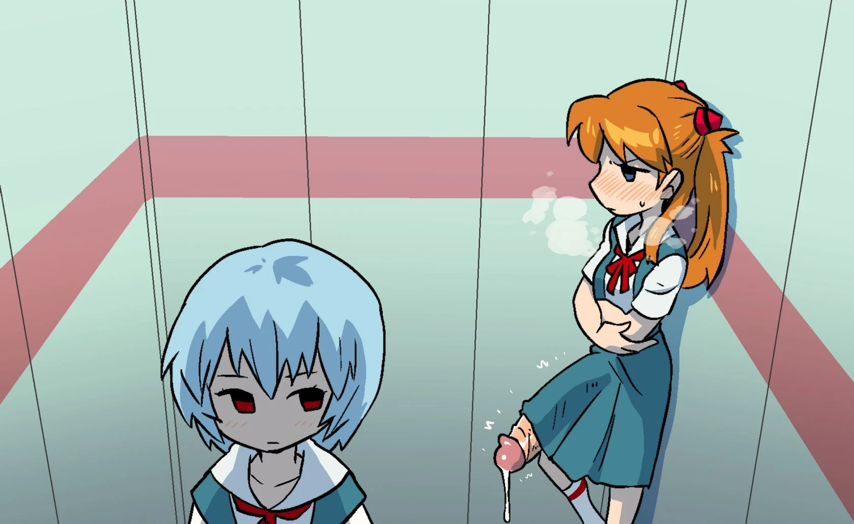 Futa Asuka x Rei porn comic picture 1