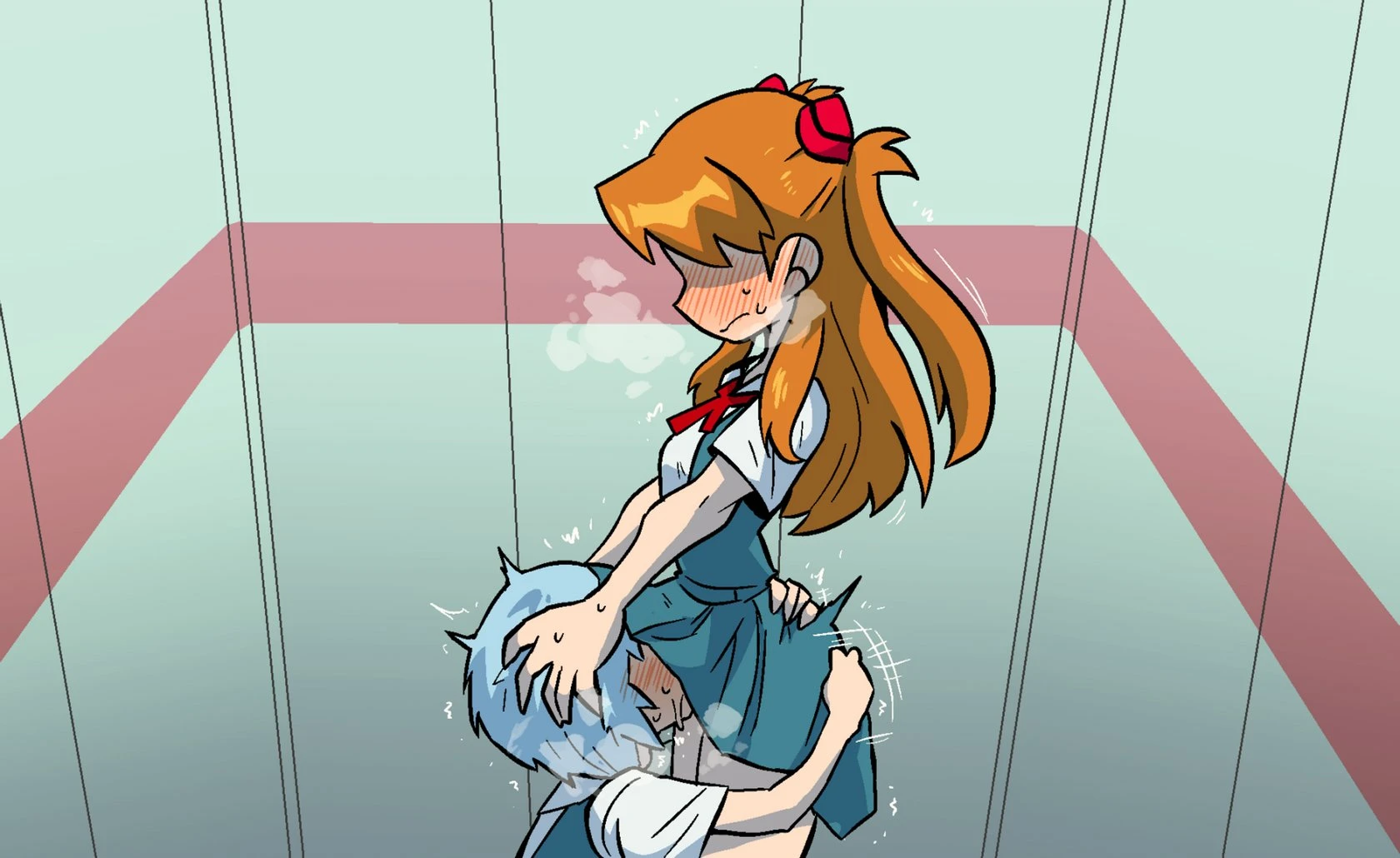 Futa Asuka x Rei porn comic picture 2