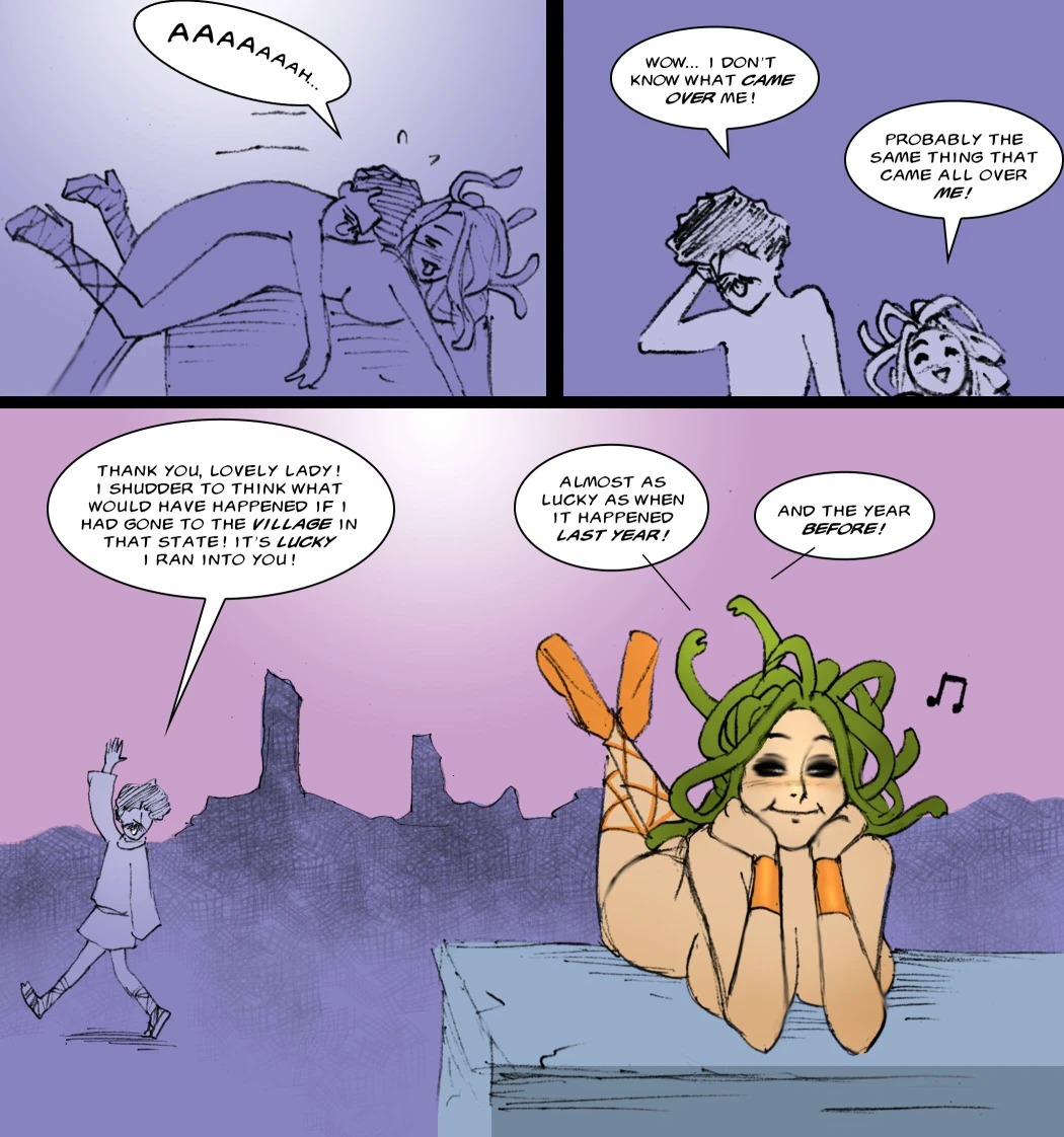 Georgia the Gorgeous Gorgon Burns the Midnight Oil porn comic picture 9