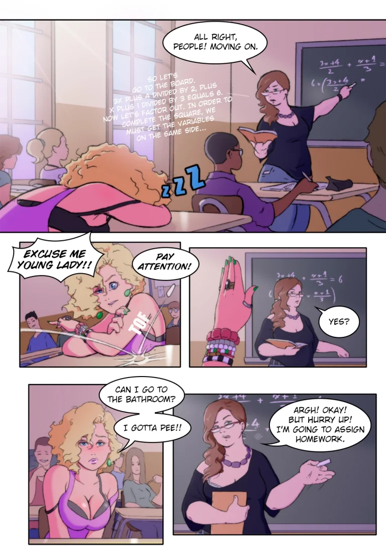 Girls Bathroom porn comic picture 3