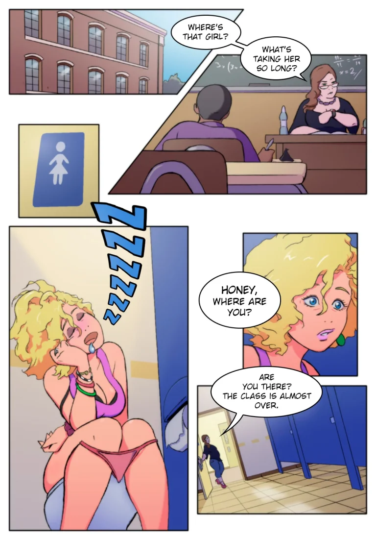 Girls Bathroom porn comic picture 4
