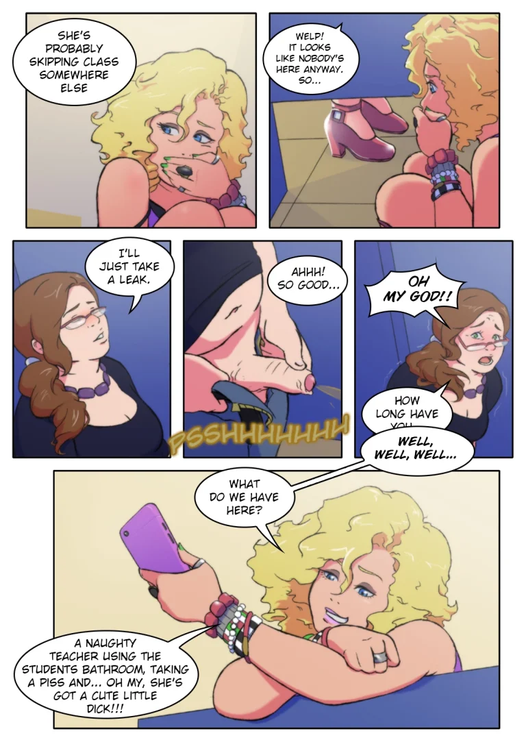 Girls Bathroom porn comic picture 5