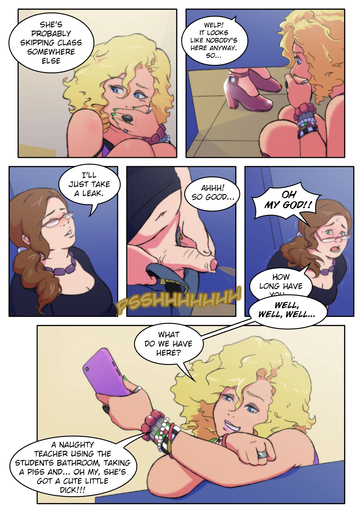 Girls Bathroom porn comic picture 5