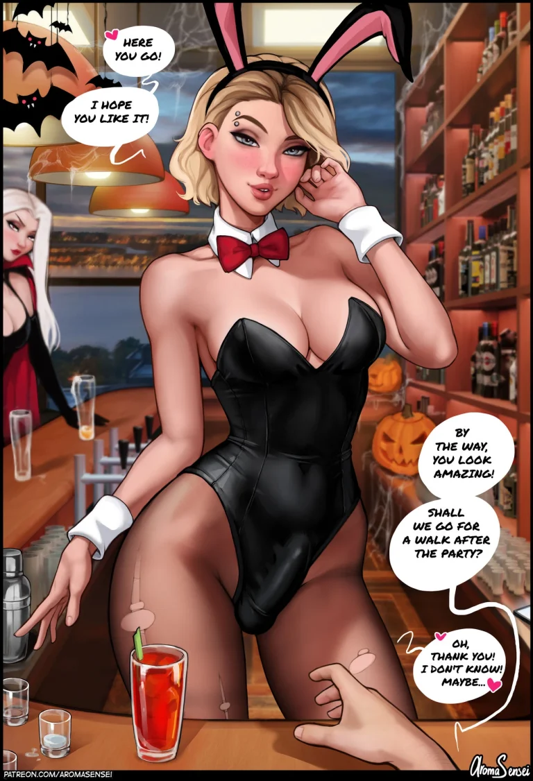 Halloween Party at Frozen Inc (Futanari) porn comic picture 3