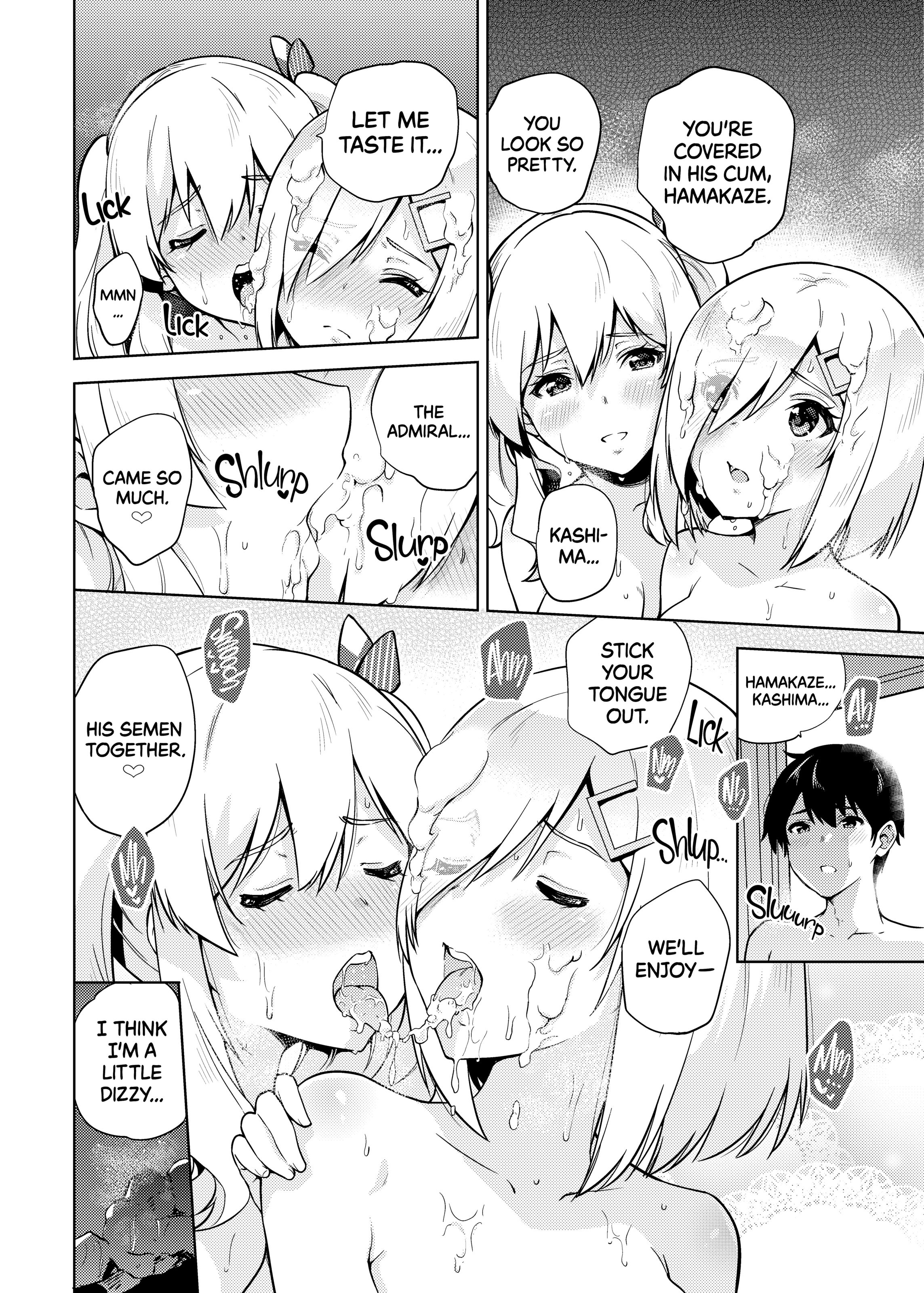 Hamakaze and Kashima in Hot Springs and Yukata porn comic picture 11