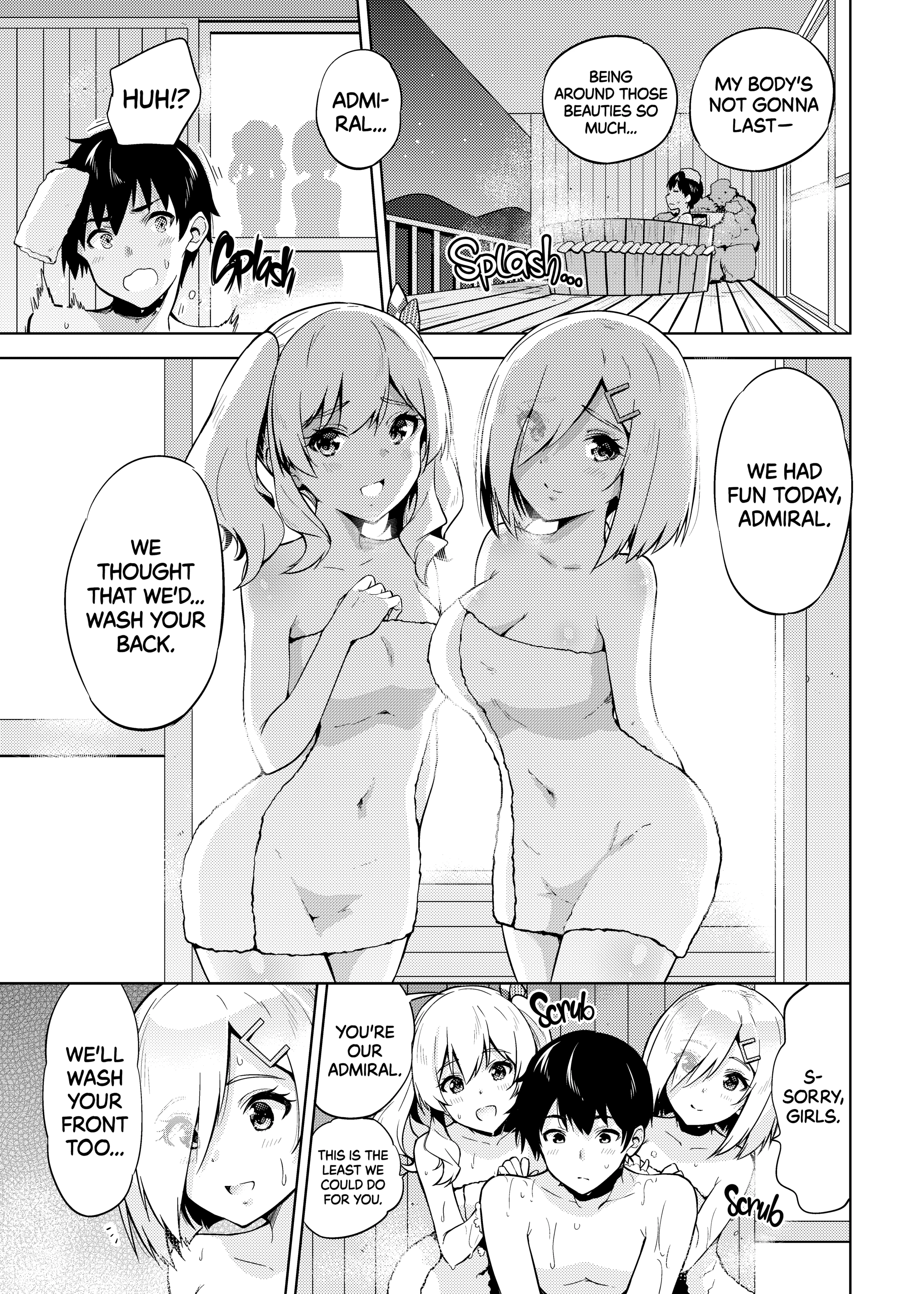 Hamakaze and Kashima in Hot Springs and Yukata porn comic picture 6