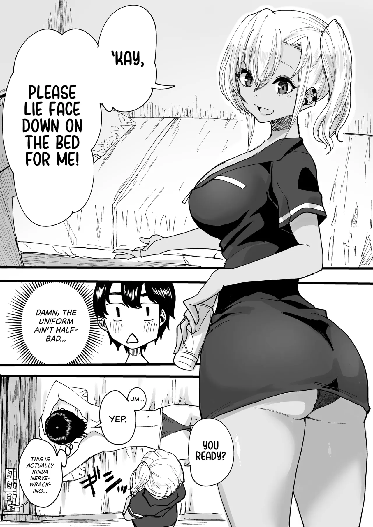 Happy Endings with a Tanned Gyaru Massage Therapist porn comic picture 8