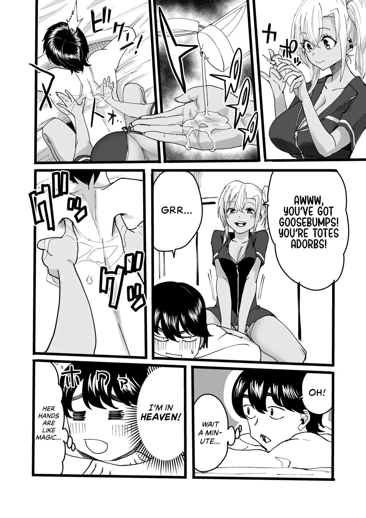 Happy Endings with a Tanned Gyaru Massage Therapist porn comic picture 9