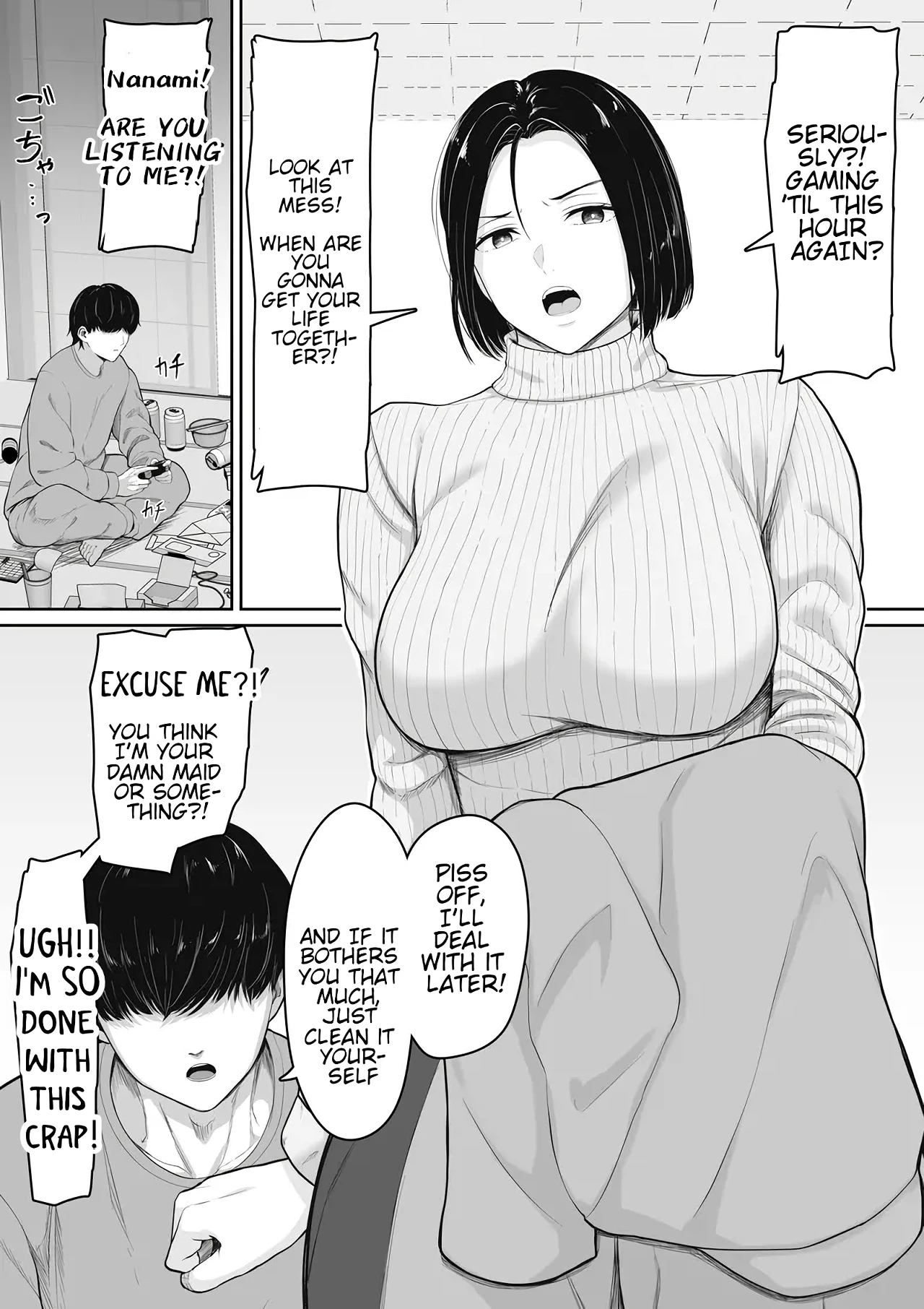 How My Hotheaded Mom And I Went From Always Fighting To Getting Along... After I Came Inside porn comic picture 2