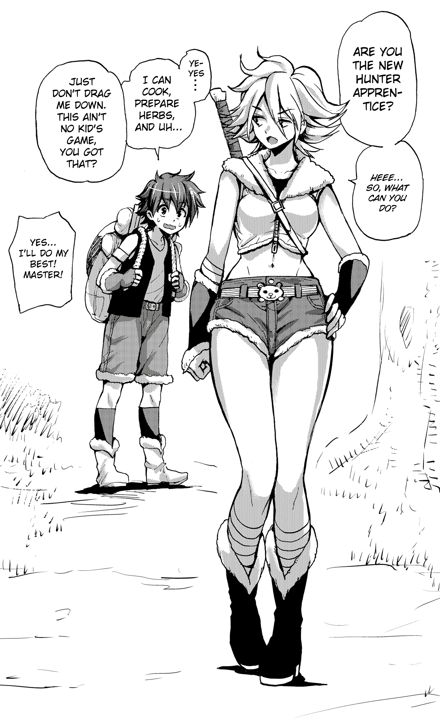 Hunter Onee-san to Minarai Shounen porn comic picture 1