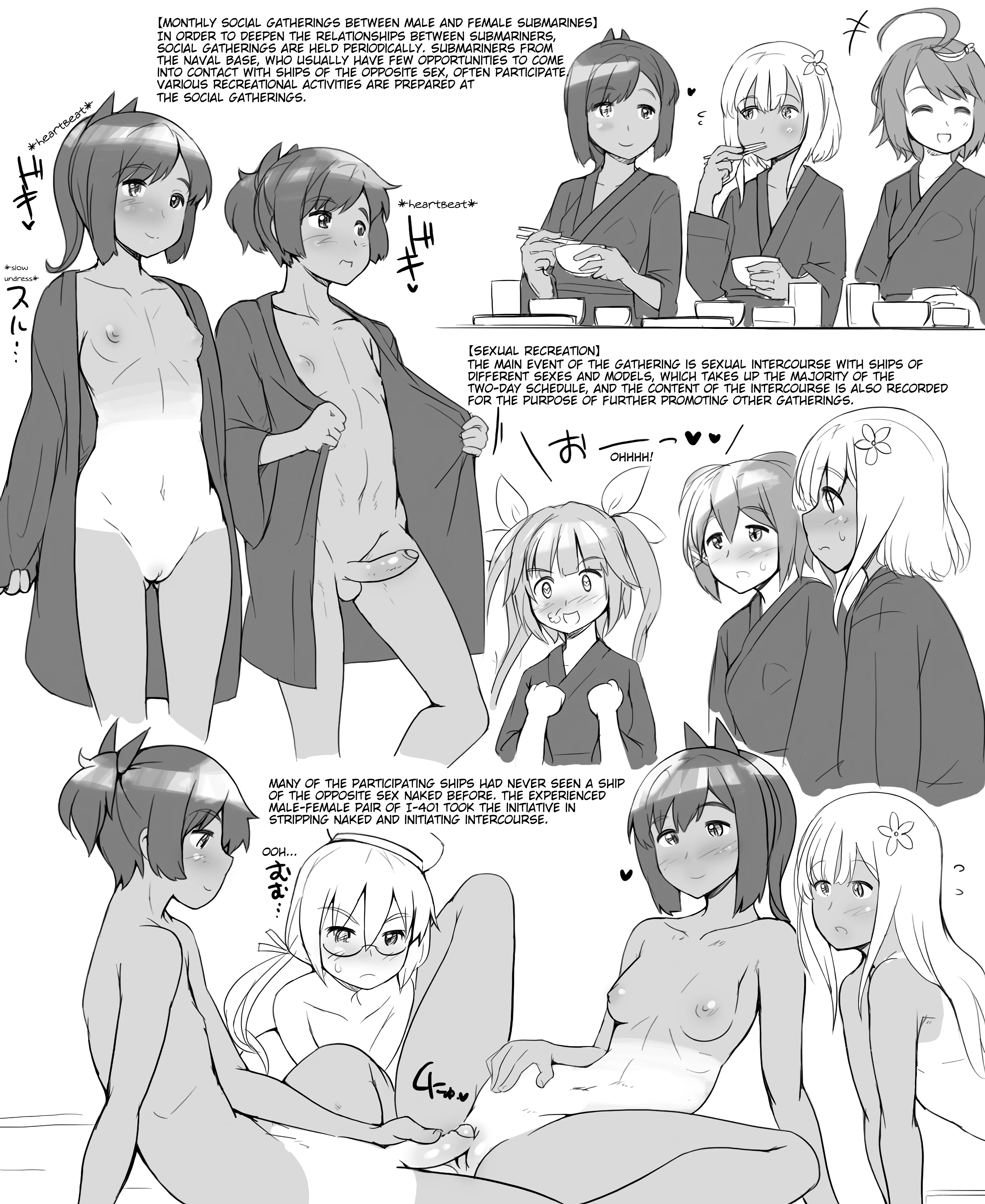 I-401 Breeding recording + Monthly social gatherings between male and female submarines porn comic picture 8
