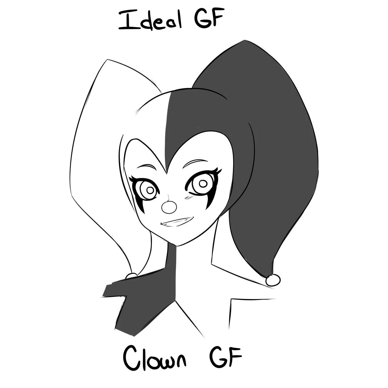 Ideal GF: Clown GF porn comic picture 1