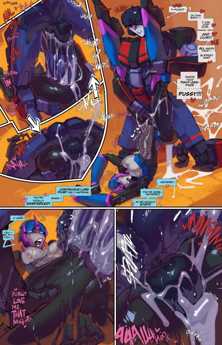 Jack X Arcee: "Autobutt Jack" porn comic picture 9