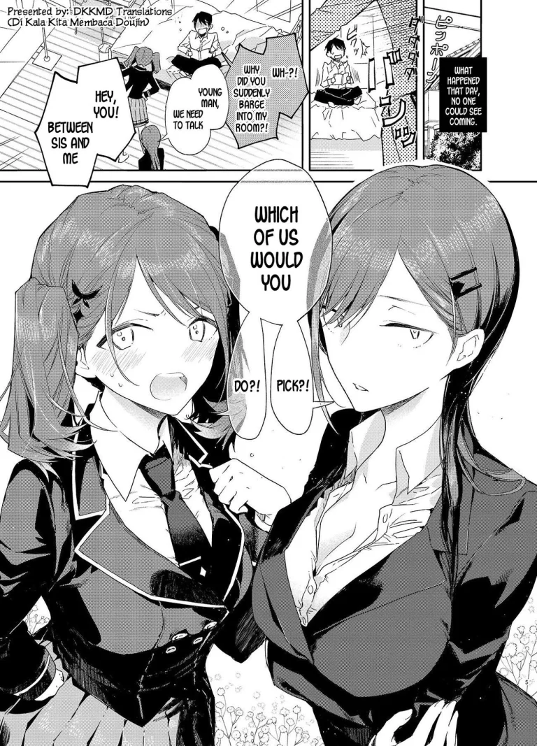Kinjo no Tsuntsun Imouto to Muhyoujou Ane ni Semarare Ecchi porn comic picture 3