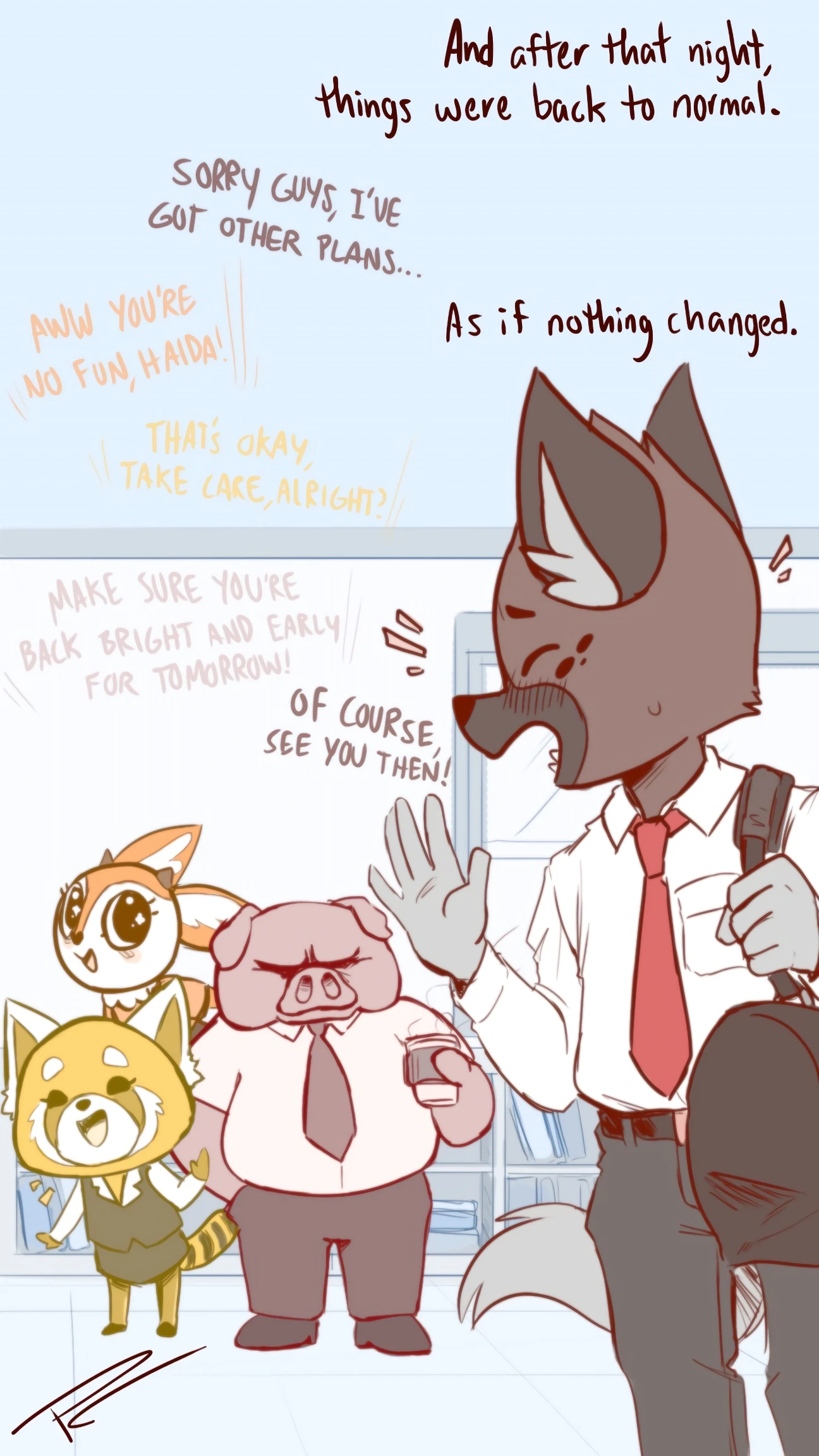 Letting Go of Retsuko porn comic picture 21
