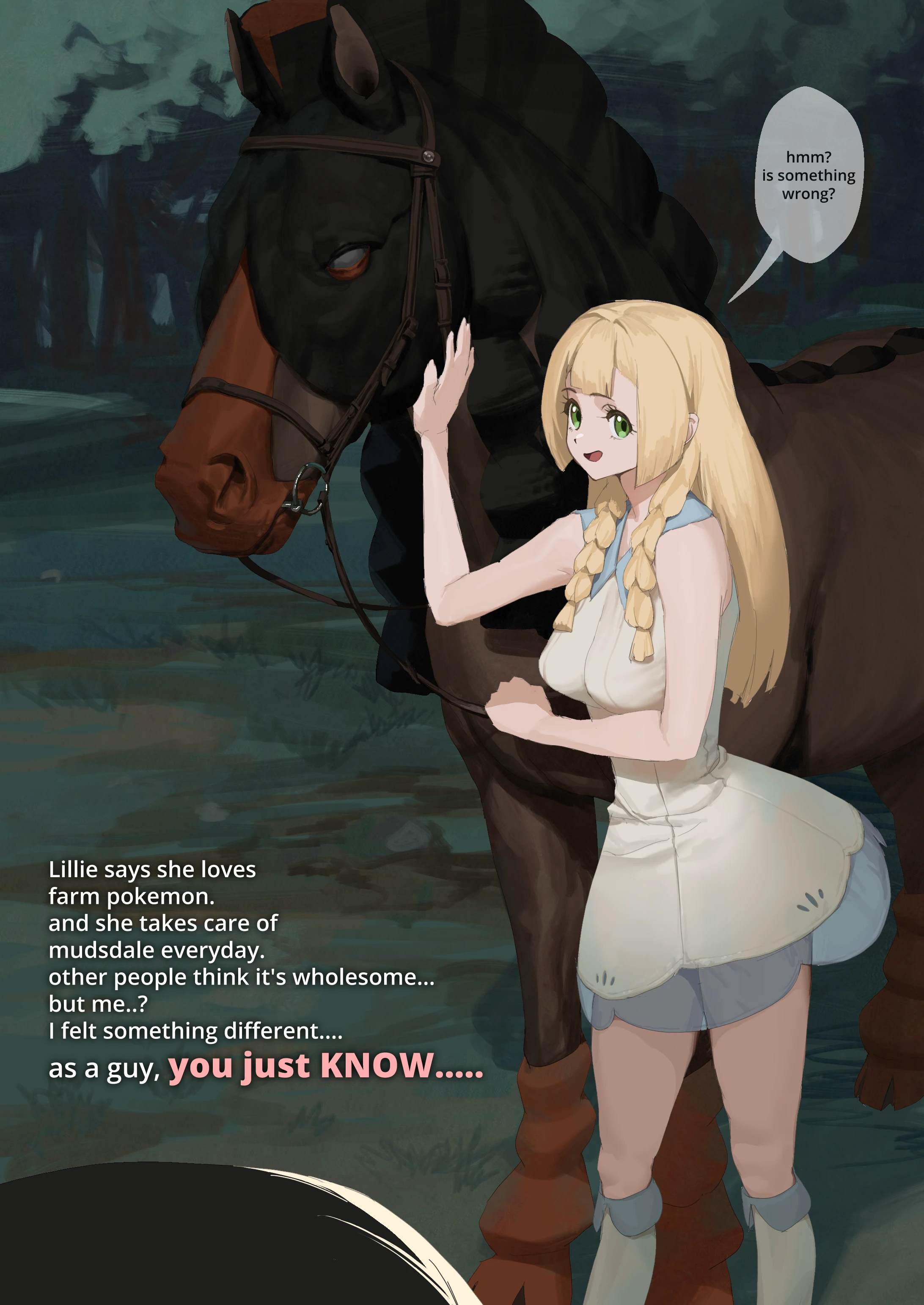 Lillie x Mudsdale porn comic picture 1