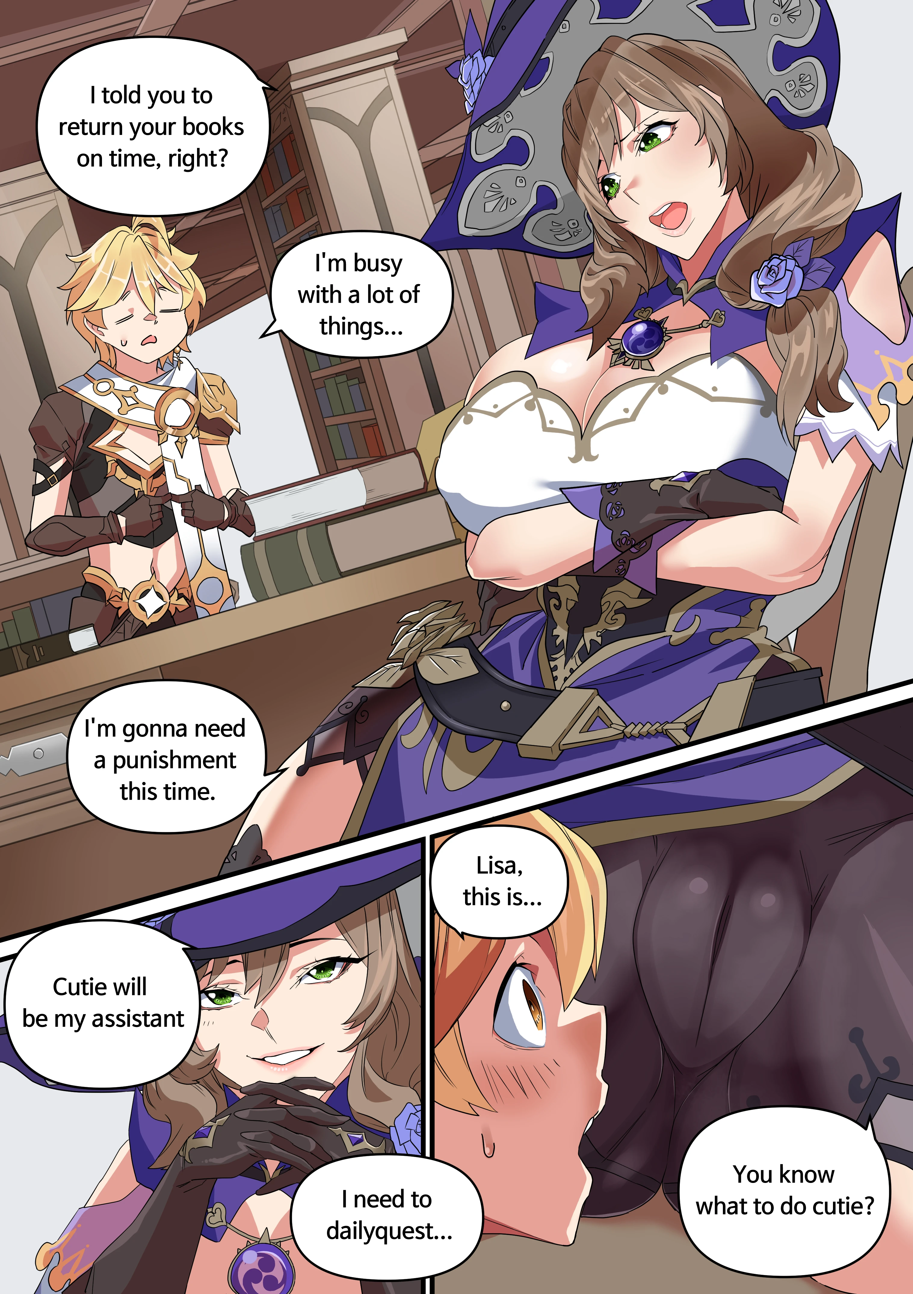 Lisa ni Hon o Henkyaku suru Manga porn comic picture 1