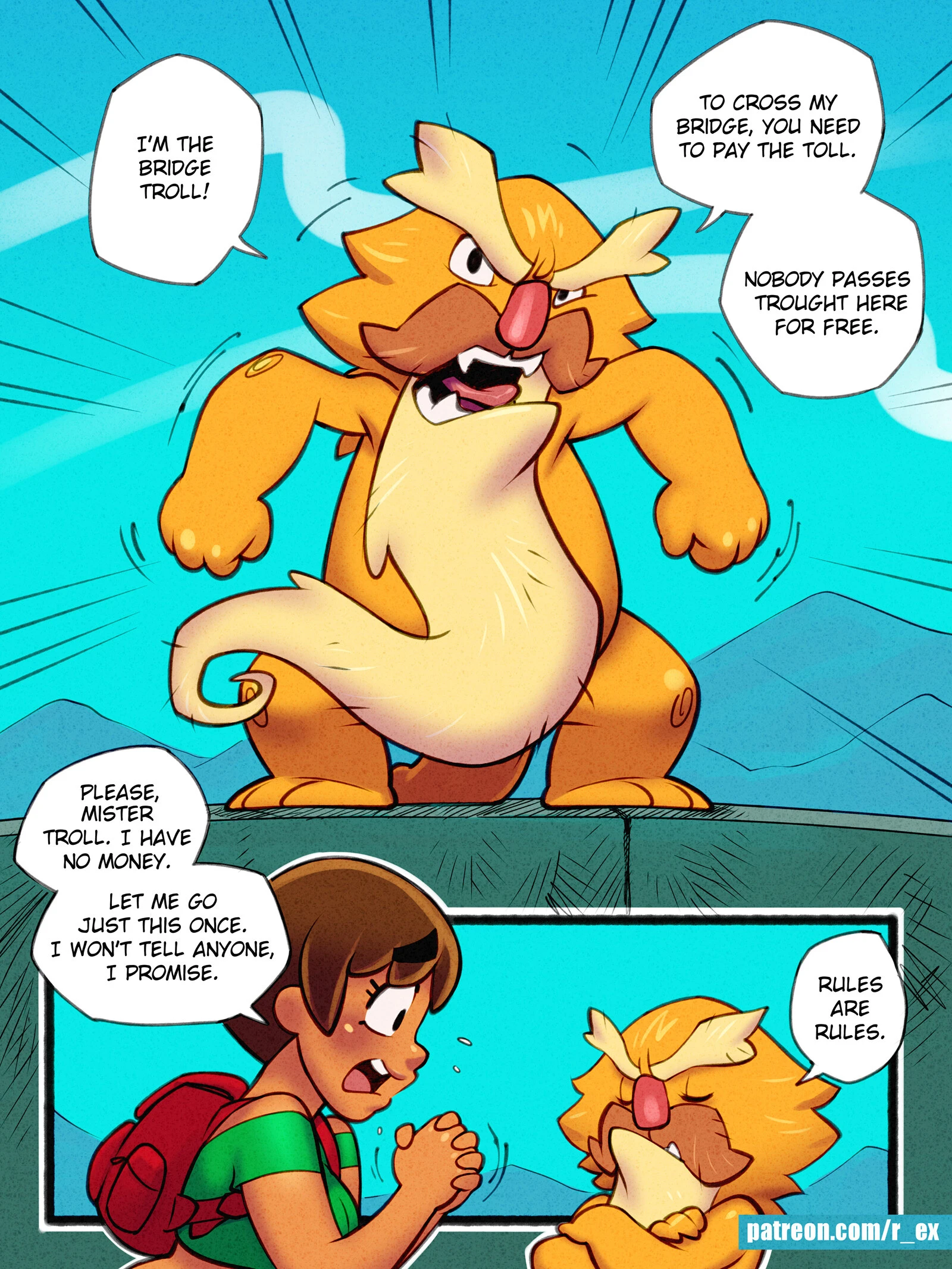 Lora and the Troll Bridge porn comic picture 4